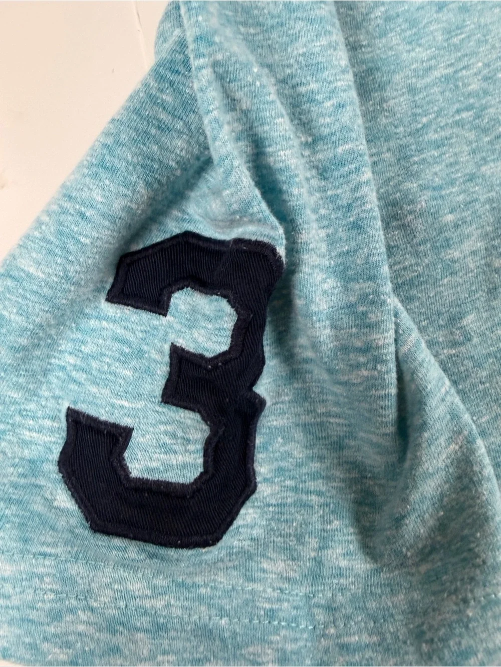 Polo by Ralph Lauren Heather Aqua Short Sleeve‎ Crew Tee with Navy Pony